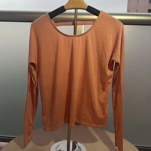 Women's Orange Long Sleeve Top